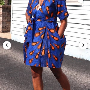 Toke wrap dress, African dress for women, ankara print