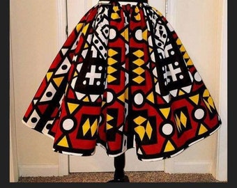 Tife multicolour flare skirt, African skirts for women, Ankara print