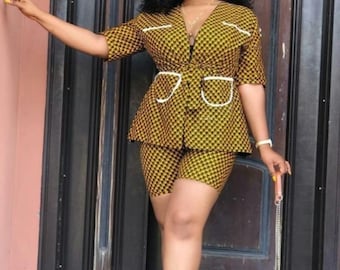 Naffy African clothing for women /African women pants set with jacket, matching pant for women /African clothing for women, summer outfit