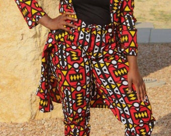 Bola kimono and matching pant, African clothing for women, ankara print