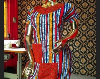 Shola African pencil dress, African dress for women, ankara print