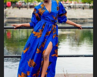 Mide Wrap Dress African Clothing for Women Ankara Print - Etsy