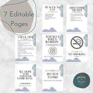 AirBnB and VRBO Signs, Customizable Poster, Download Template, Vacation Rental, Guest Poster, Info Sheet, Wi-Fi Sign