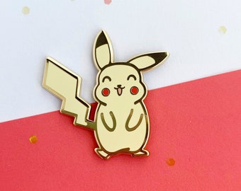 Pikachu - Hard Enamel Pin - Cute - Illustration - Kawaii Aesthetic