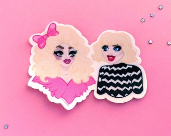 Trixie Mattel katya zamolodchikova - Waterproof Vinyl Sticker Decal - Cute - Kawaii Aesthetic
