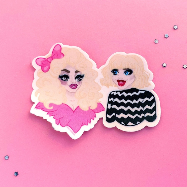 Trixie Mattel katya zamolodchikova - Waterproof Vinyl Sticker Decal - Cute - Kawaii Aesthetic