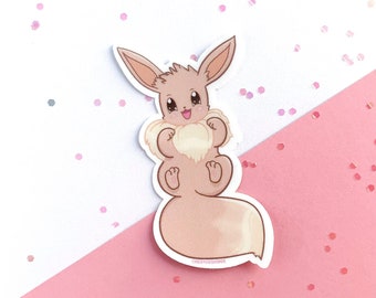 Eevee - Waterproof Vinyl Sticker Decal - Cute - Kawaii Aesthetic