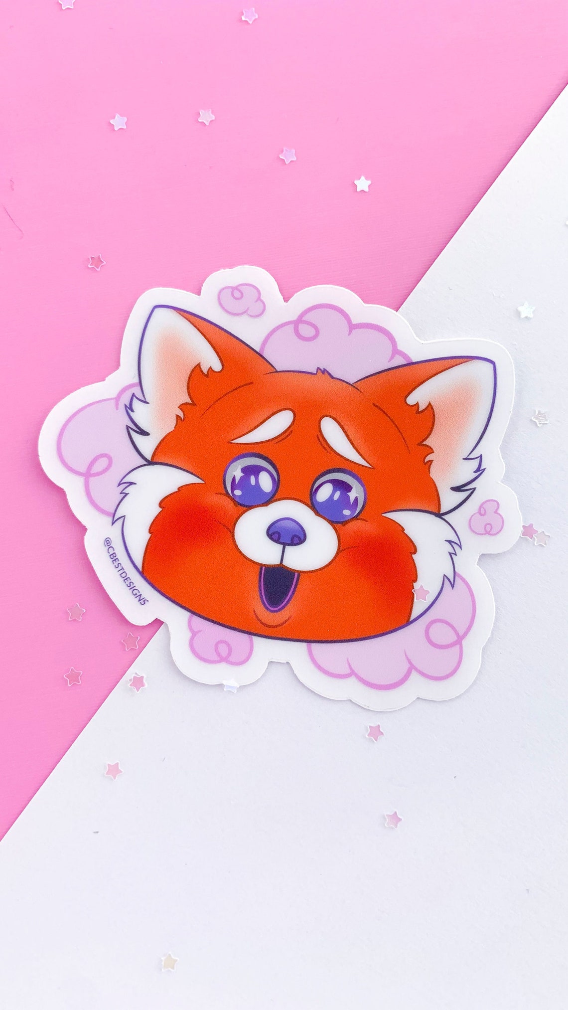 Red Panda - Waterproof - Vinyl Sticker Decal - Cute - Kawaii Aesthetic ...