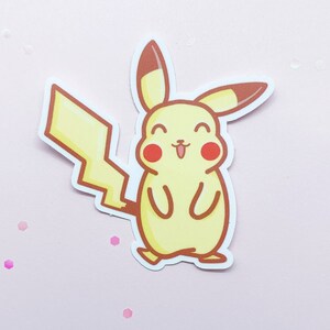 Pikachu - Waterproof Vinyl Sticker Decal - Cute - Kawaii Aesthetic