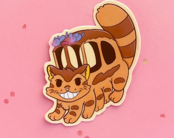 Cat Bus - Vinyl Sticker - Cute - Illustration - Studio Ghibli - kawaii Aesthetic