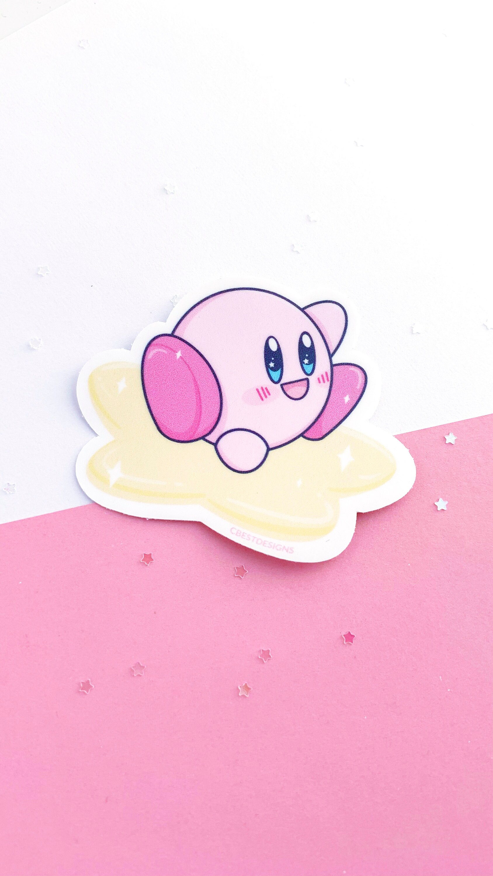 Kirby Star Waterproof Vinyl Sticker Decal Cute Kawaii Etsy