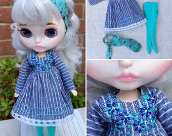 Clothes for Blythe, dress , outfit, tights