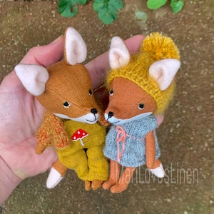 A PDF tutorial for a fox and clothes making, dollhouse, miniature, miniclothes