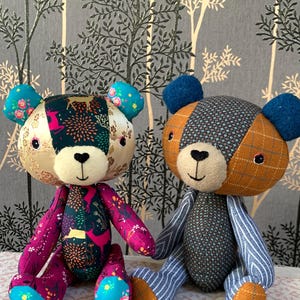 Memory Teddy Bear Keepsake UK Loved one’s clothes Berevement  Handmade with care custom made free shipping postage