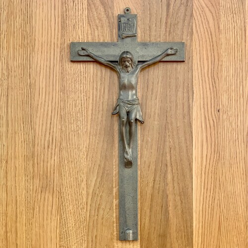 Wall Crucifix, Vintage Brass Crucifix, Brass Christ Ornate Cross, Jesus shops Christ Religious Wall Cross, Catholic Gift, Christmas Decor