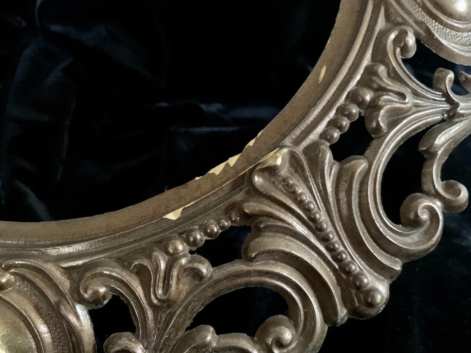 Brass Round Frame Rococo Style Ornate Vintage Ghidini Solid Etsy