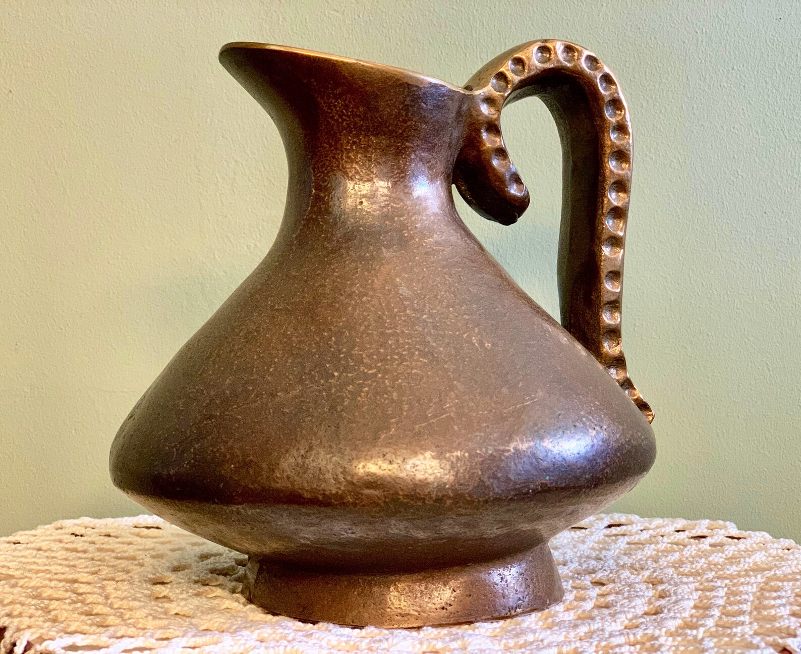 Heavy Bronze Pitcher 4270 gr Made of Bronze Bronze Vase Jug Etsy
