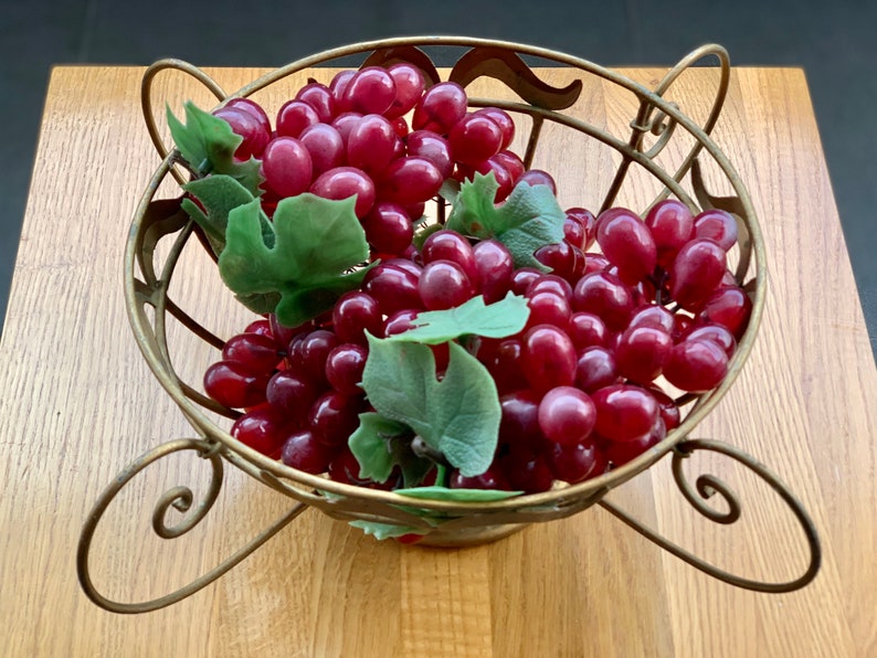 Vintage Wire Bowl Large Wire Fruit Bowl Vintage Serving Etsy