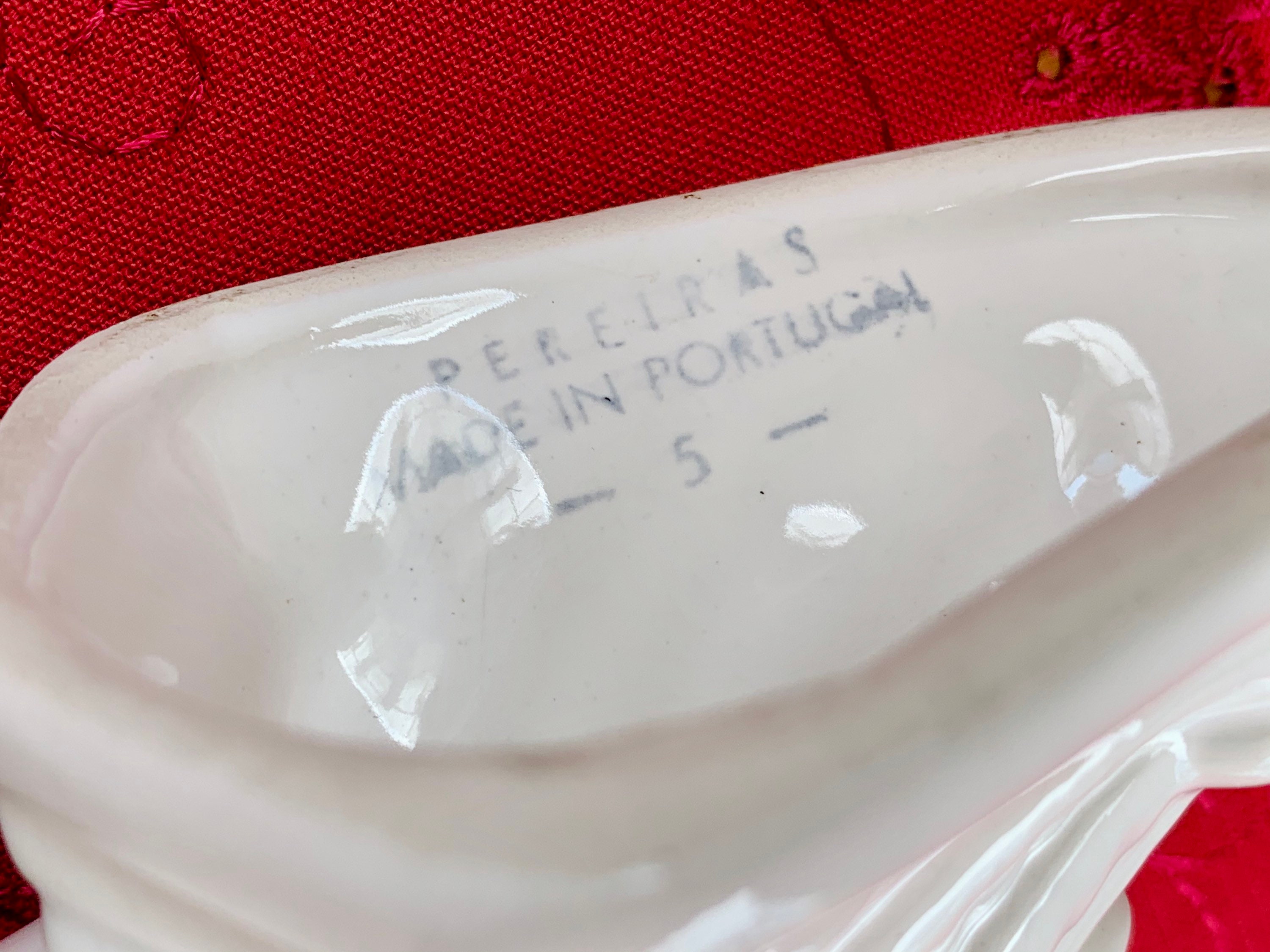 Selten Große Vintage Pfau Figur antike weiße Porzellan | Etsy