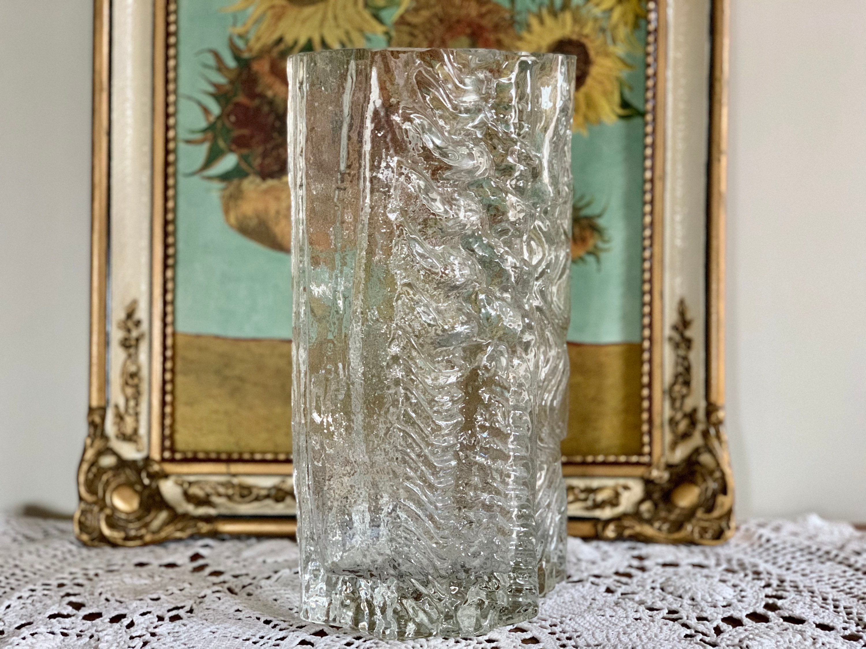 ROSENTHAL Vase Ice Glass Vase Vintage Vase Art Glass Made Etsy