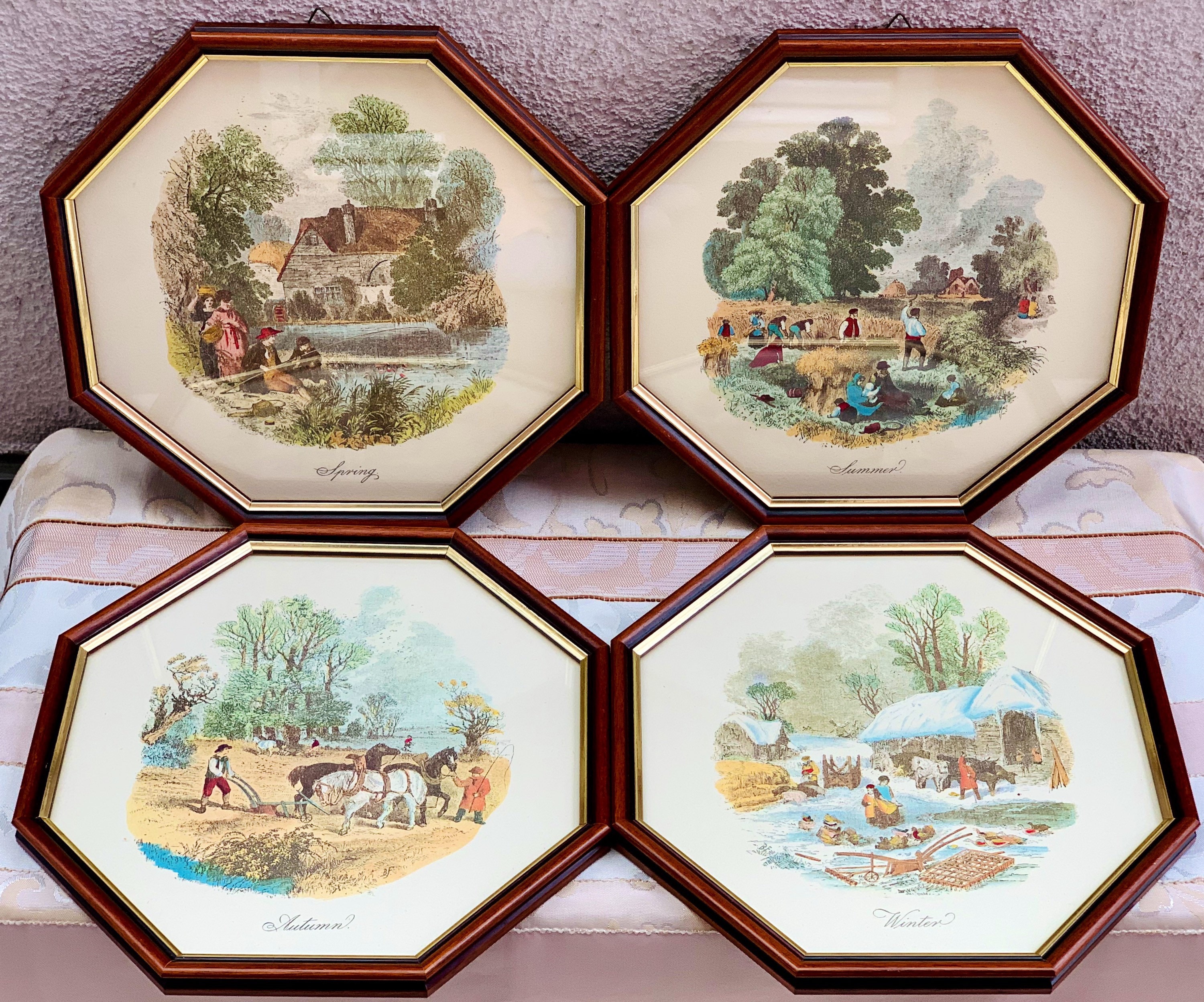 Vintage Four Seasons Wall Decor Spring Summer Fall Winter Set Etsy
