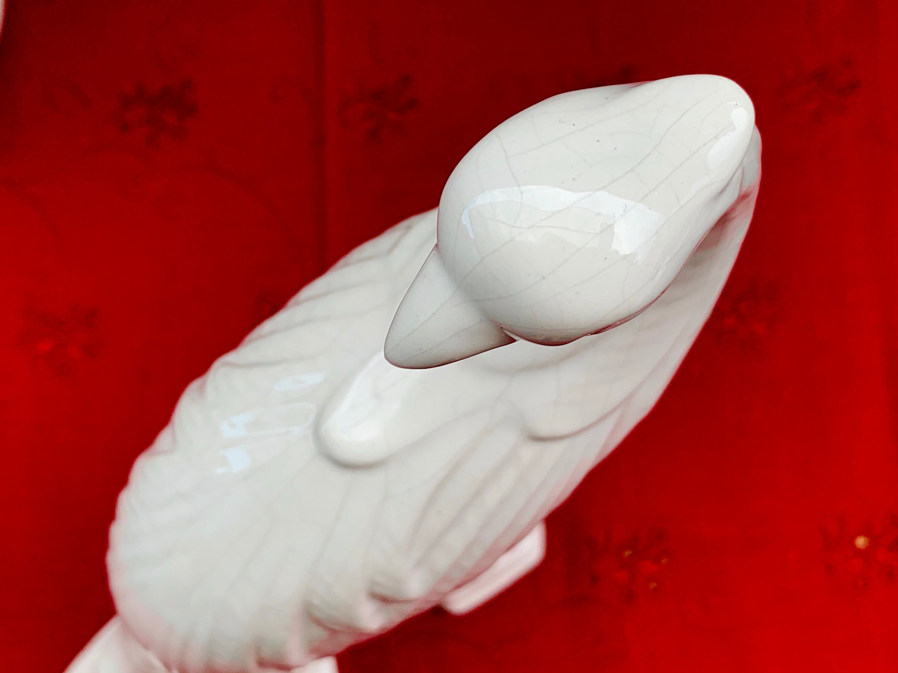 Selten Große Vintage Pfau Figur antike weiße Porzellan | Etsy