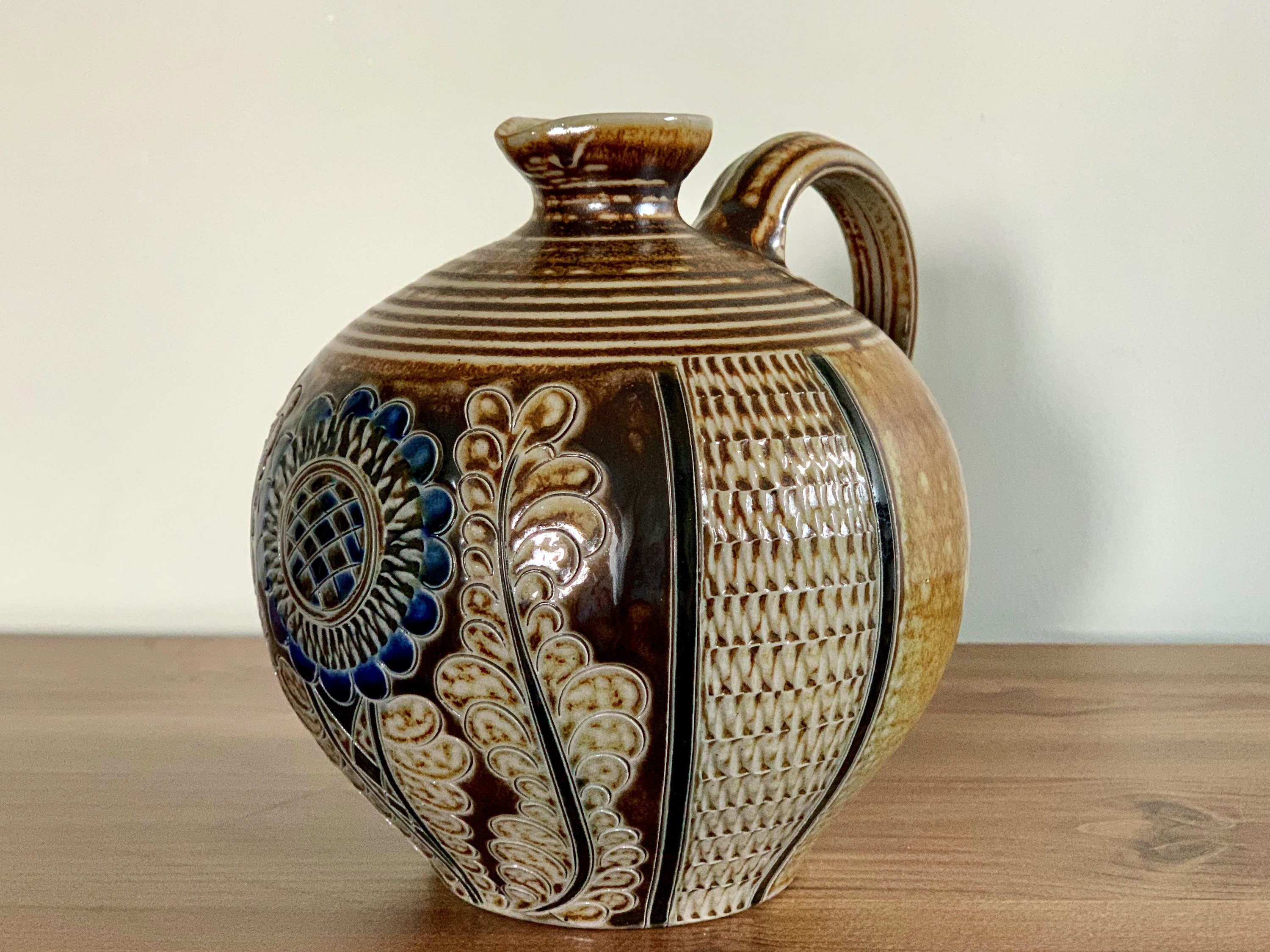 Mid Century handgemachte Keramik Krug deutsche Keramik Vase Etsy