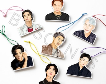 BTS Hotter Summer Air Freshener Set | OT7 Fan Art Car Charms
