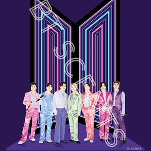 防弾少年団(BTS) - BTS⭐️稀少⭕️Dynamite Fine Art Print アートプリント BTS: Dynamite” Fine Art Print Poster Jin J-hope Jimin V Jung