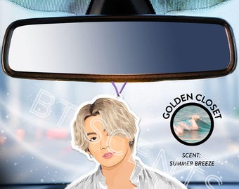 Jungkook Golden Closet Air Freshener | Kpop Car Charm (Summer Breeze Scent)