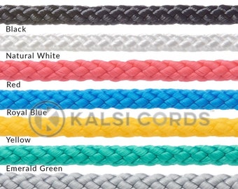 Cordón redondo de polipropileno de 7 mm - Cuerda trenzada resistente en 8 colores de Kalsi Cords UK - Fabricado en Gran Bretaña