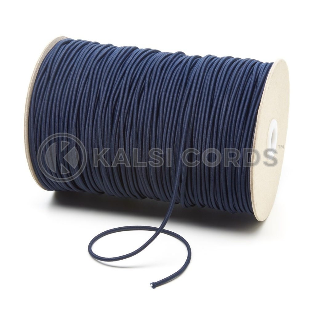 Elastic Mini Hook Loop Tie Bungee Shock Cord Black - Kalsi Cords UK