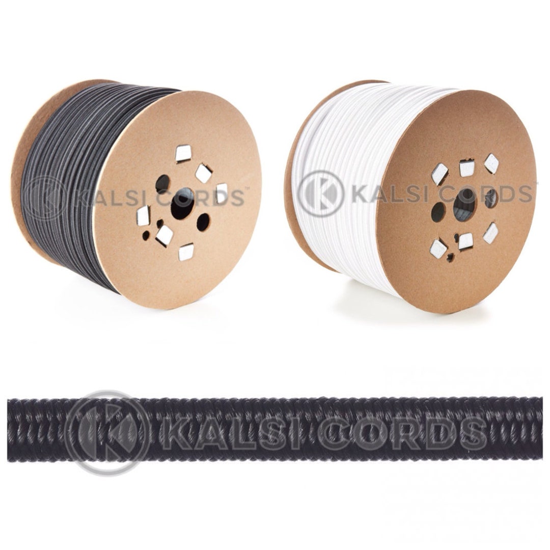 8mm Round Elastic Bungee Shock Cord Heavy Duty in Black & Etsy