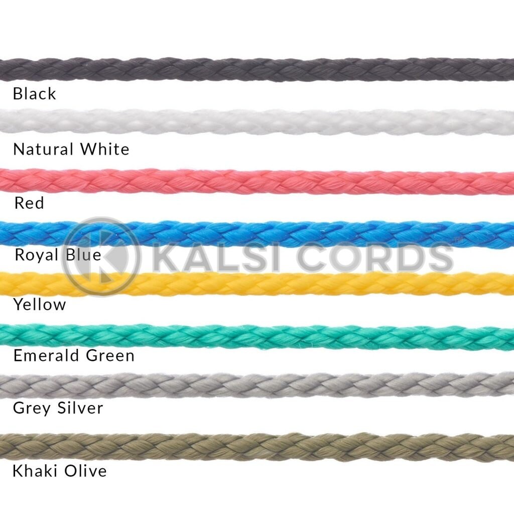 3mm Thin Round Polypropylene Cord Strong Braided String Type Rope