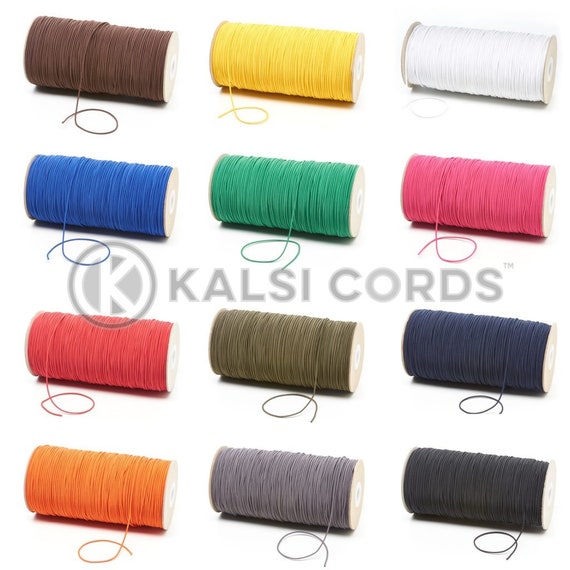 1.5mm Thin Fine Round Elastic Stretch Bungee Shock Cord in 12 Colours by  Kalsi Cords UK Made in Britain -  Canada