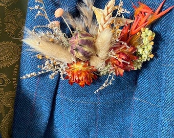 Fiori secchi all'occhiello per lo sposo, fiore all'occhiello per matrimonio, fiori secchi, fiori per lo sposo, fiori per i testimoni, fiori per lo sposo
