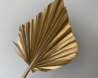 Gold palm spear, palm spear, cake palm spear, dried flower cake toppers