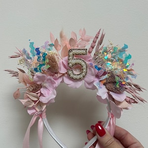 Children birthday crown, age crown, birthday hair accessories, girl birthday present, girl birthday hair accessories, hair crown, princess