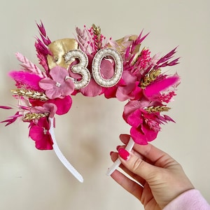 QUALQUER IDADE, coroa de cabelo de aniversário, coroa de aniversário, 18º, 21º, 30º, 40º, 50º aniversário, acessórios de cabelo de aniversário, presente de aniversário para ela, comemorar