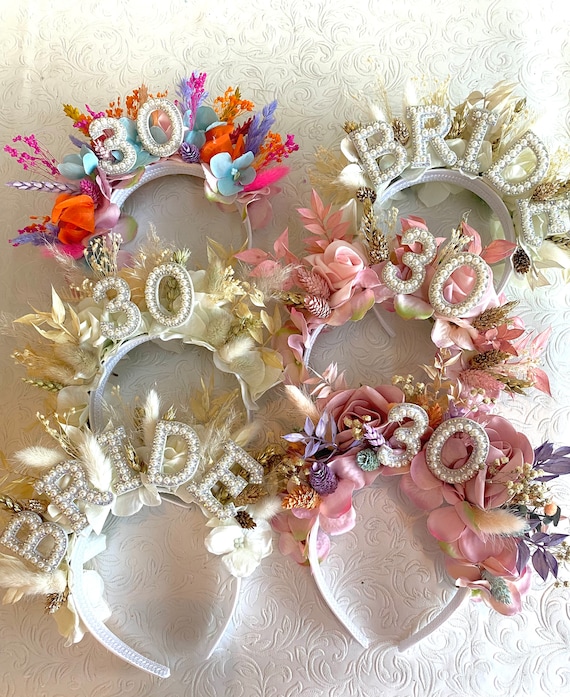 Atoden - Fascia Per Capelli Con Tiara 90° Compleanno - Oro Con Strass - Accessorio Per Festa - 3