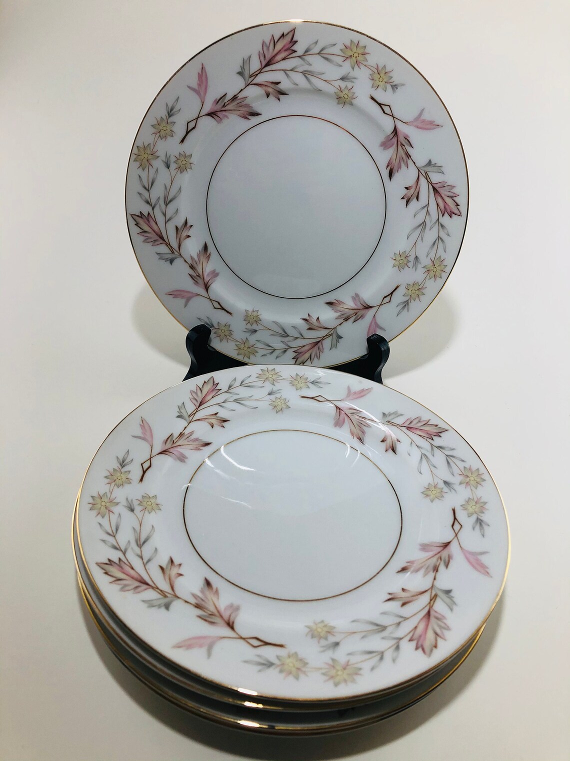 Vintage Harmony House Salad Plates Woodhue Pattern Etsy