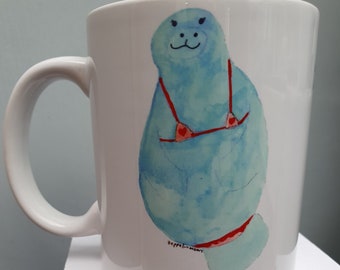 Manatee beach ready mug