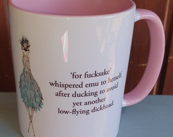 Emu dickhead pink mug