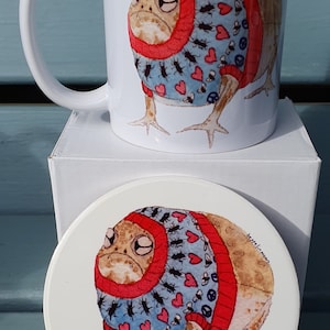 rainfrog mug and coaster set