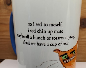 blue luvverly cuppa tea mug