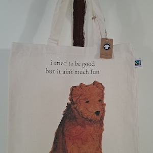 try to be good tote bag