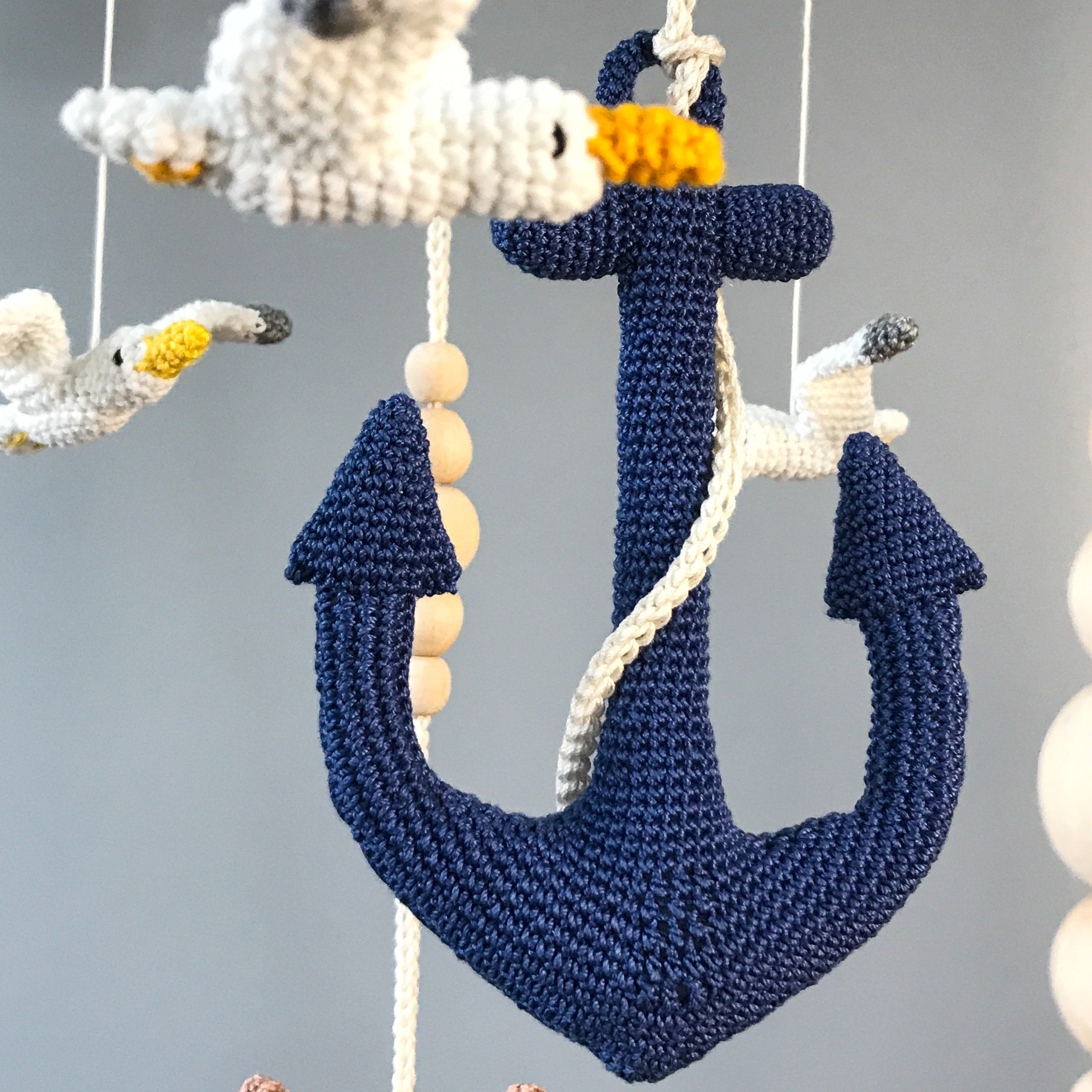 Home & Living Mobiles Marine baby mobile sailboat anchor crib accessory