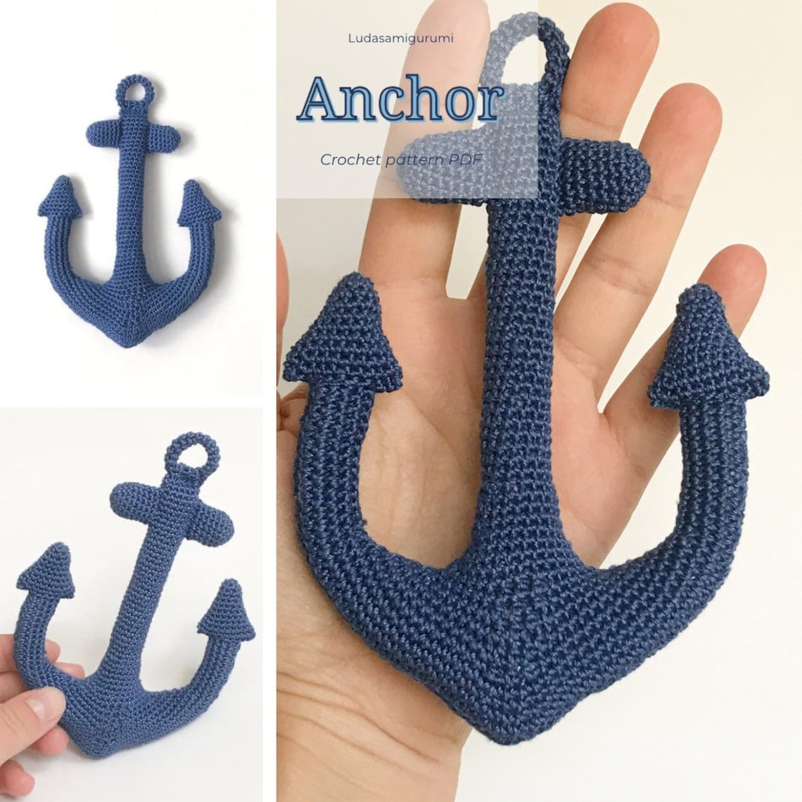 Anchor crochet pattern nautical theme design marine Etsy
