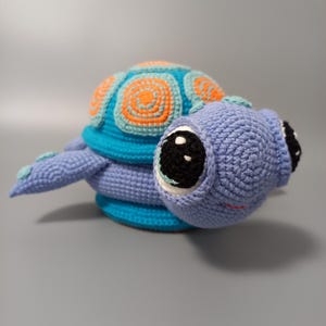 Virkmönster för stapelleksak av sköldpadda i PDF-format, amigurumi snigelringtorn, virkning till barnrumsdekoration