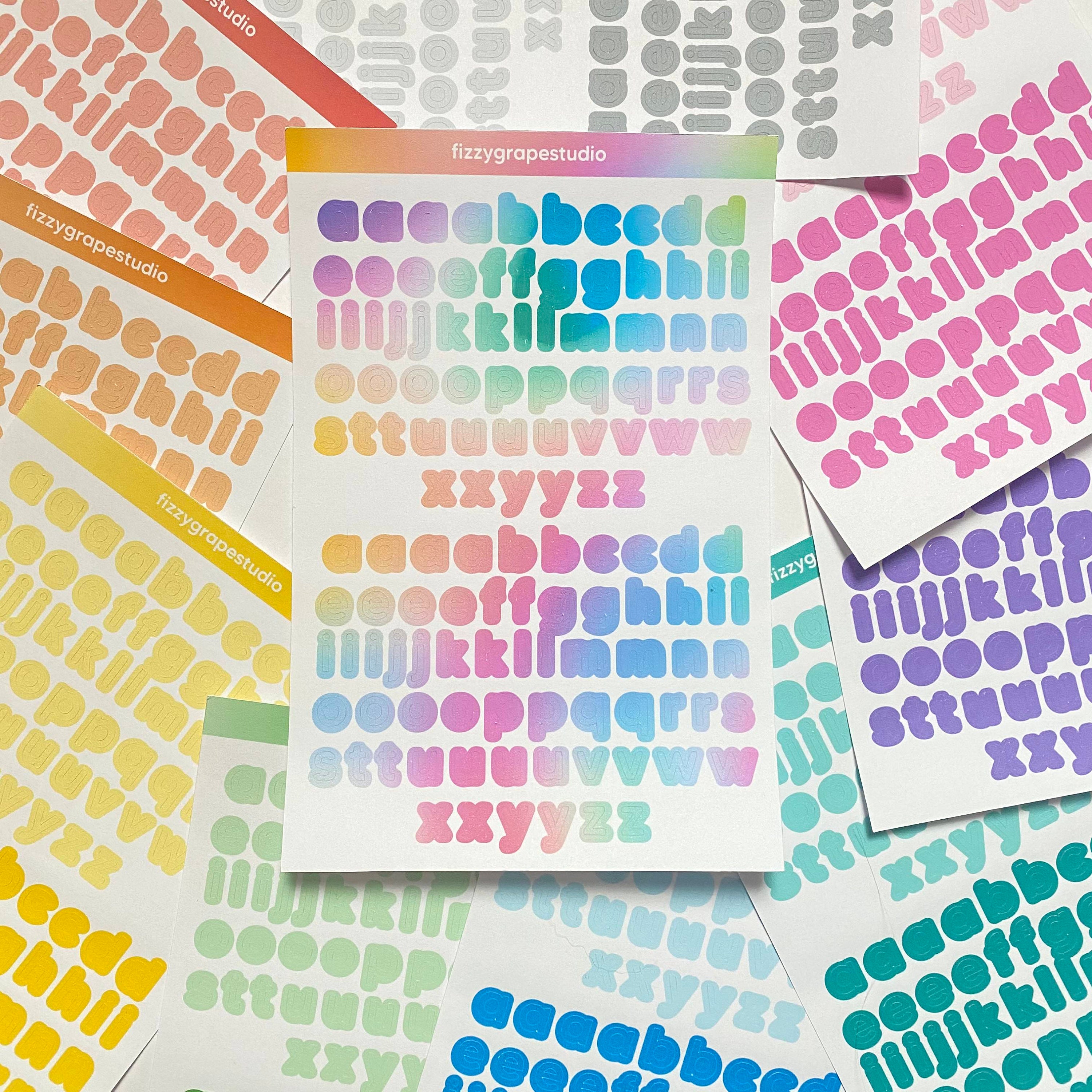 Lowercase alphabet letter stickers Etsy